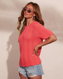 Araceli Open Wavy Knit Top