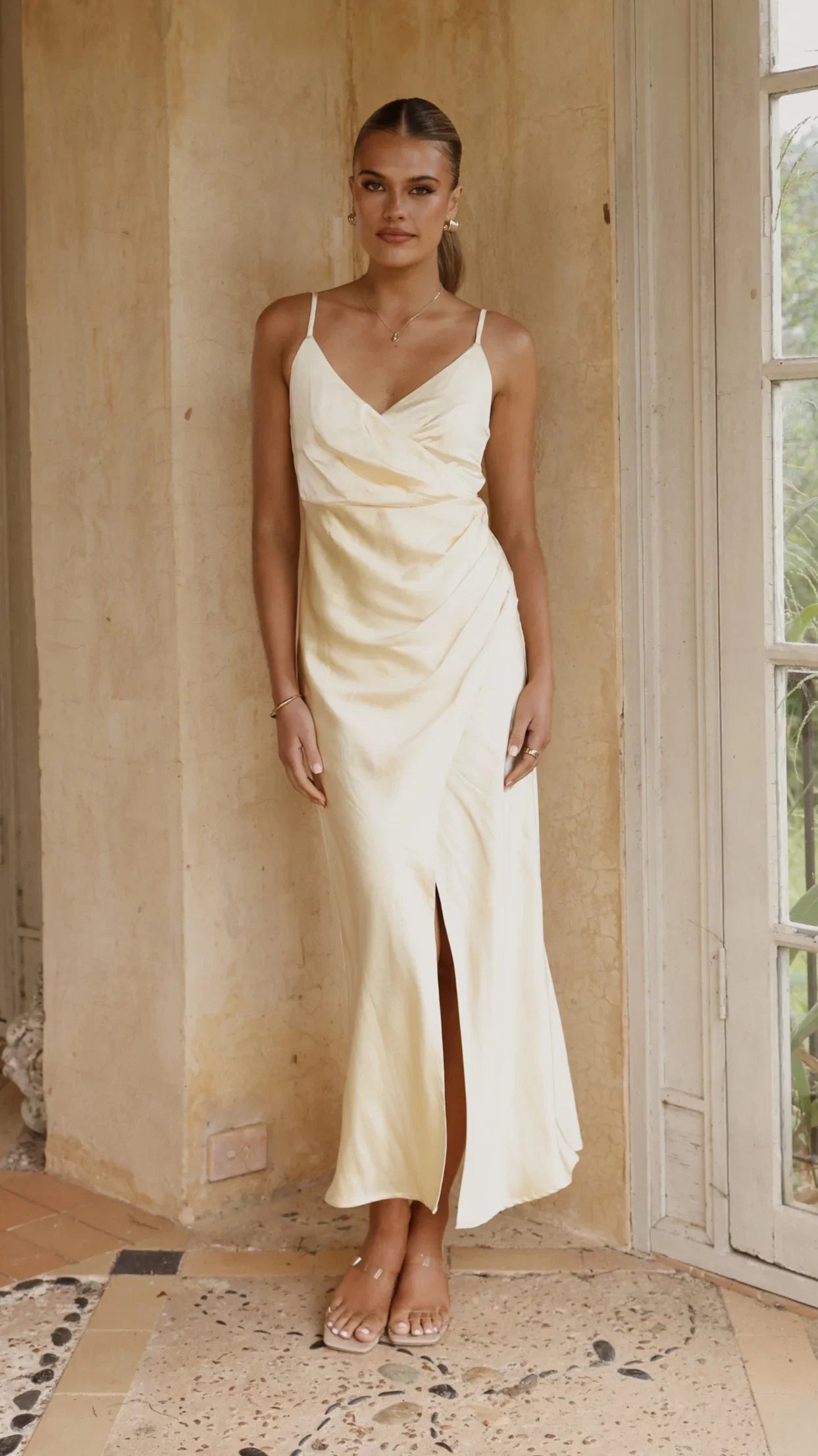 Elsa Midi Dress Yellow