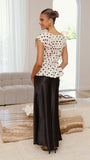 Kienna Top Cream Black Polka Dot