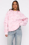 Vol 1 Oversized Printed Hoodie Posy Bow