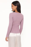 Demi Twist Detail Knit Top Lavender