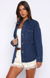 Freedom Of Love Denim Shirt Dark Blue