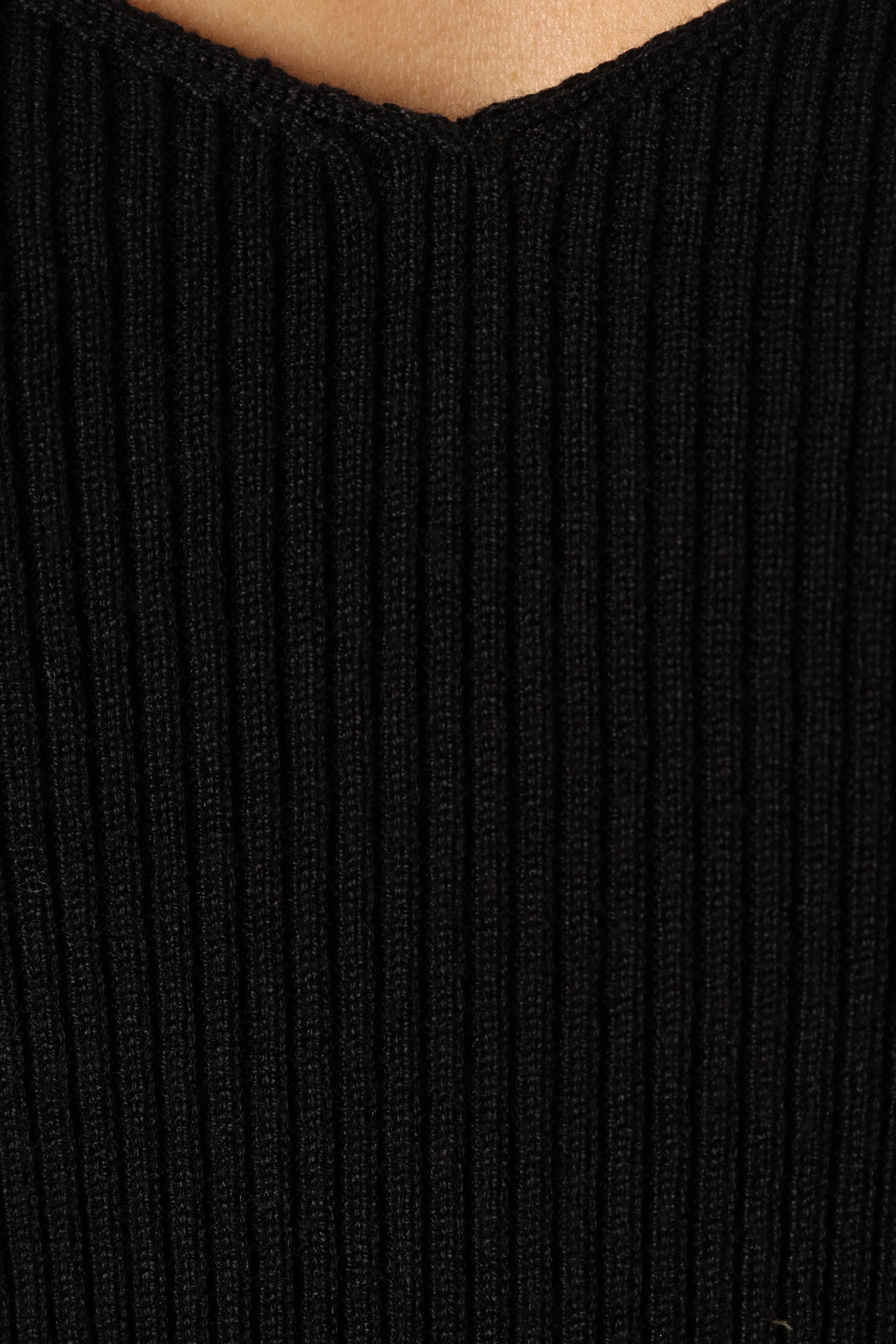 Jupiter Long Sleeve Knit Top Black