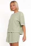 Melody Knit Short Set Matcha