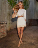 Terrie Contrast Design Mini Skirt