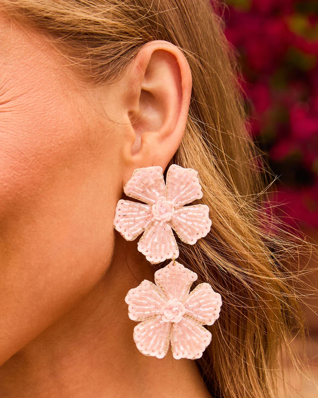 Alinda Beaded Flower Earrings
