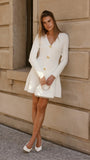 Catarina Long Sleeve Mini Dress White