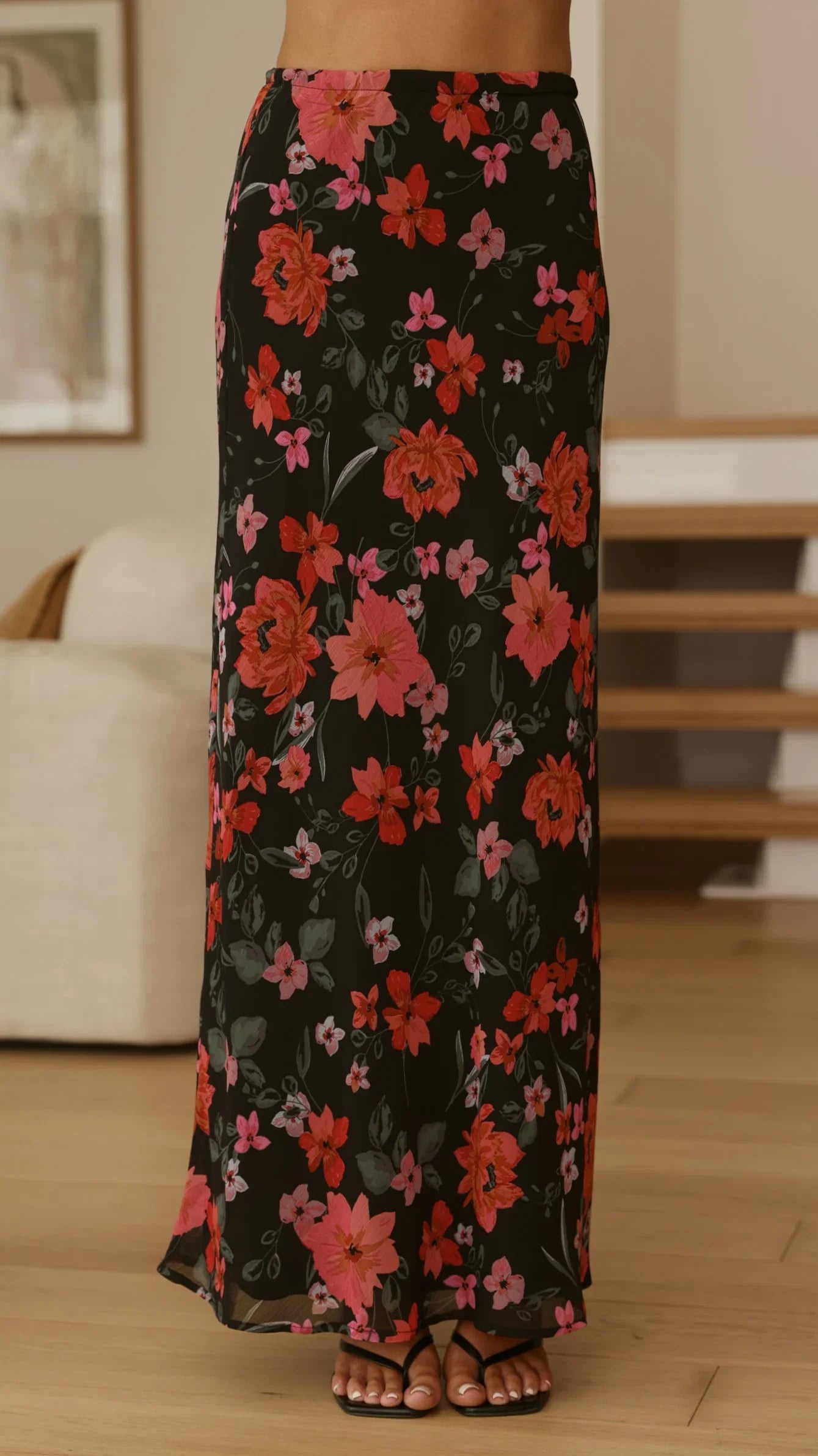 Flo Maxi Skirt Dark Floral