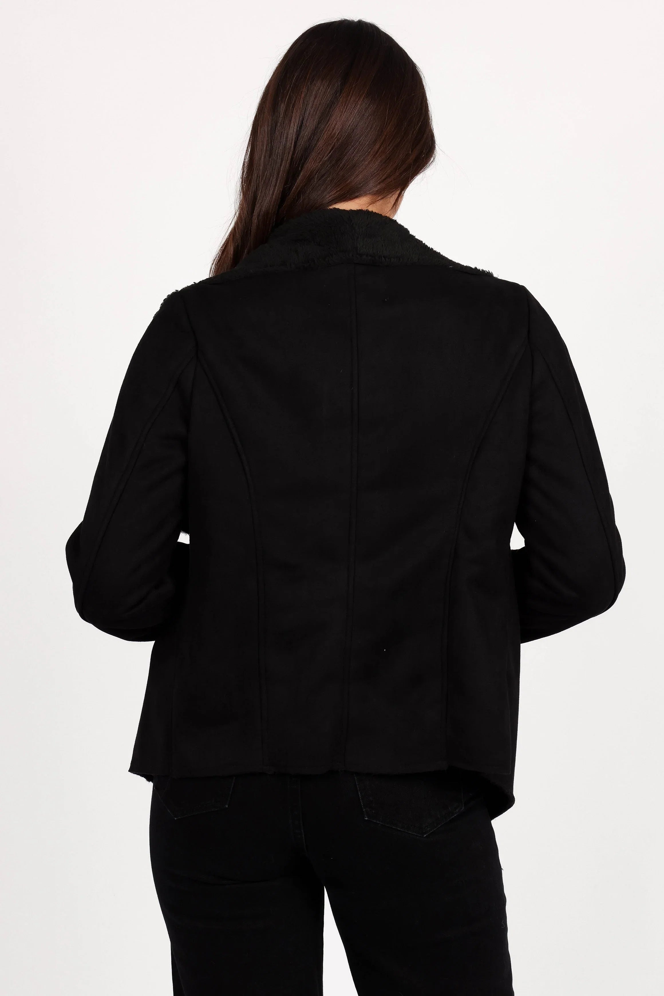 Lopez Faux Sherling Jacket Black