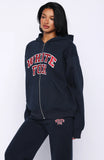 Starting Fresh Zip Front Hoodie Navy