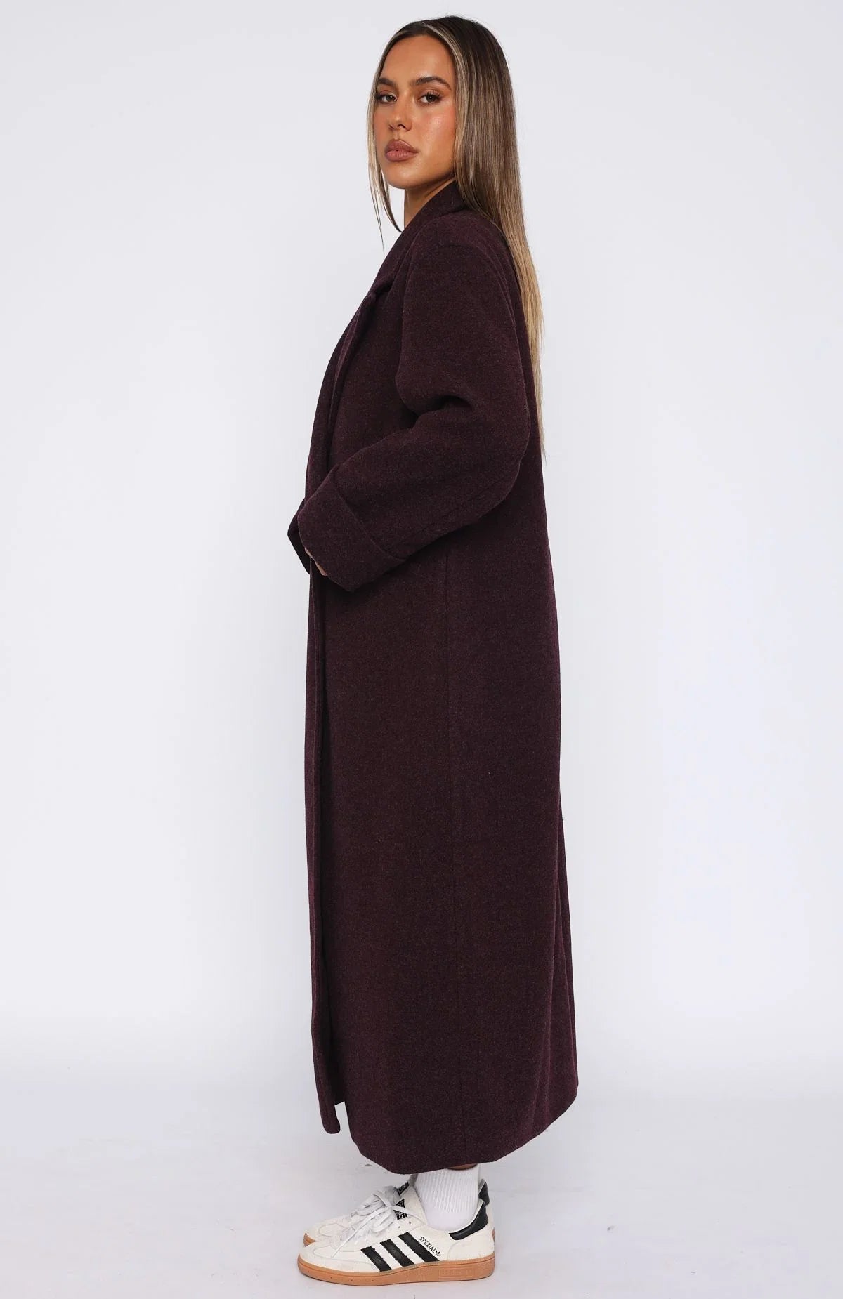 Winter Holiday Oversized Coat Burgundy