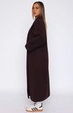 Winter Holiday Oversized Coat Burgundy