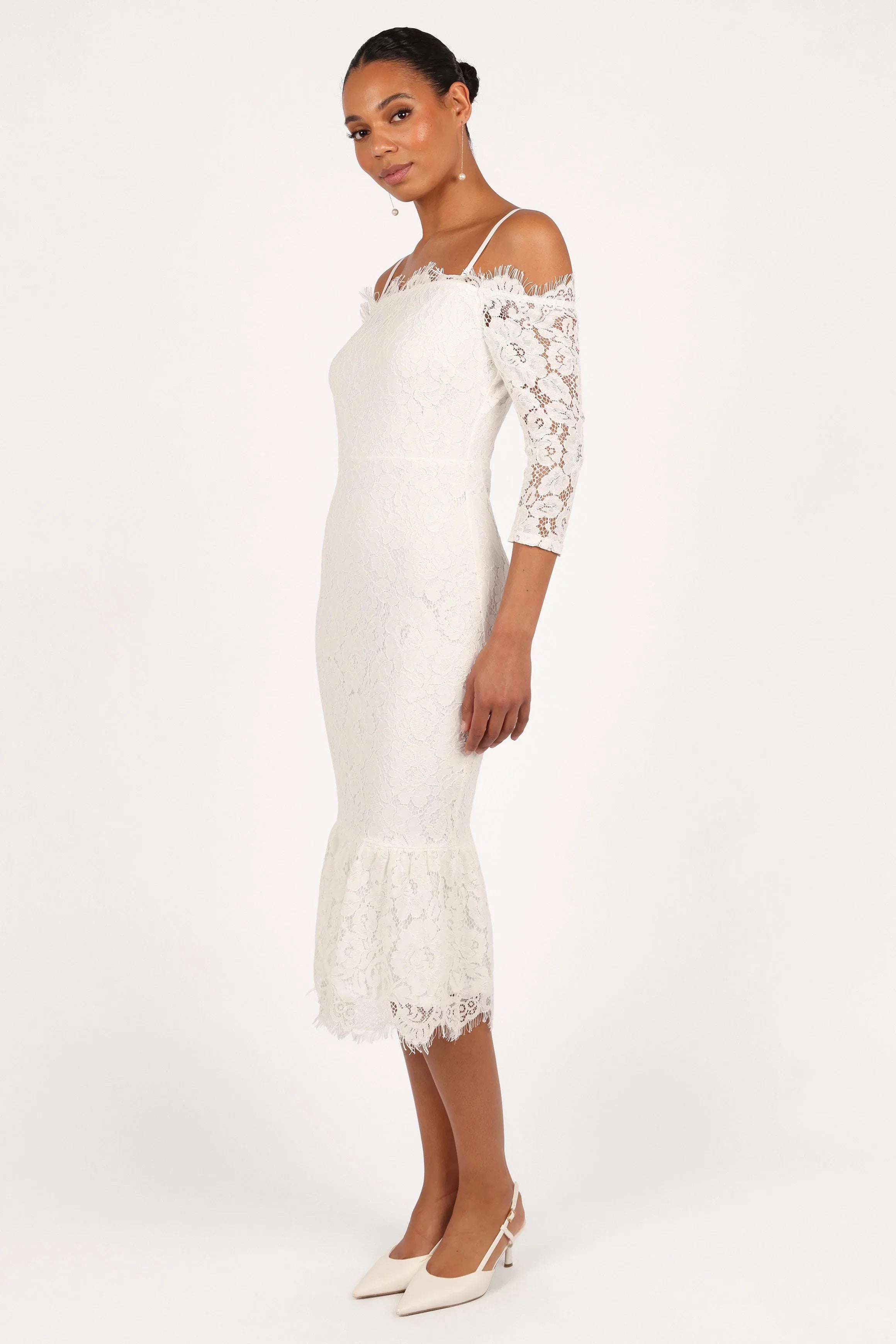 Lindy Midi Dress White