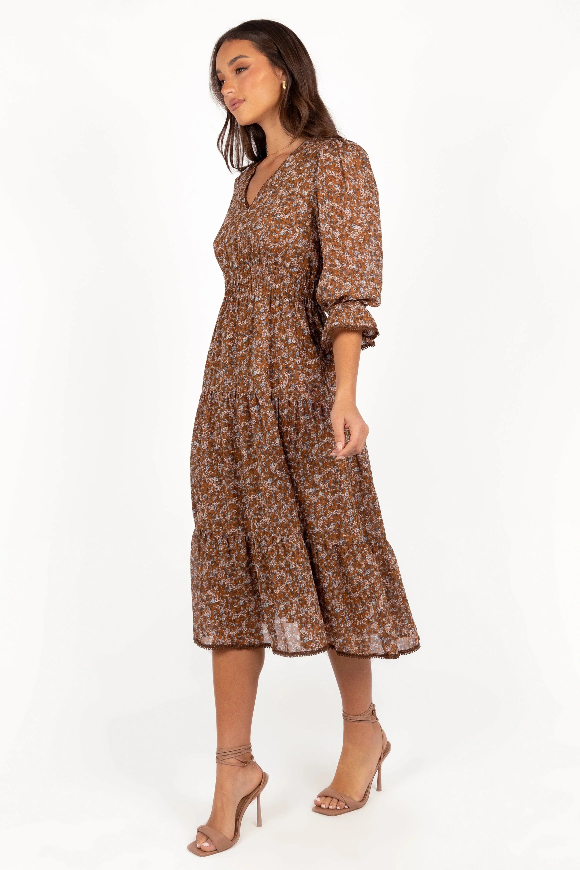 Simone Midi Dress Camel