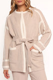 Maloney Tie Front Coatigan Beige