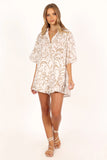 Kellie Romper White Beige
