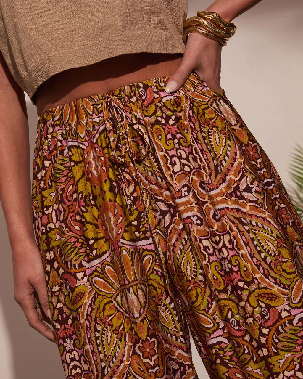 Sun Kissed Paisley Print Pants