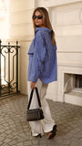Ciel Oversized Long Sleeve Shirt Dark Blue