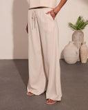 Loriela Drawstring Wide Leg Linen Blend Pants