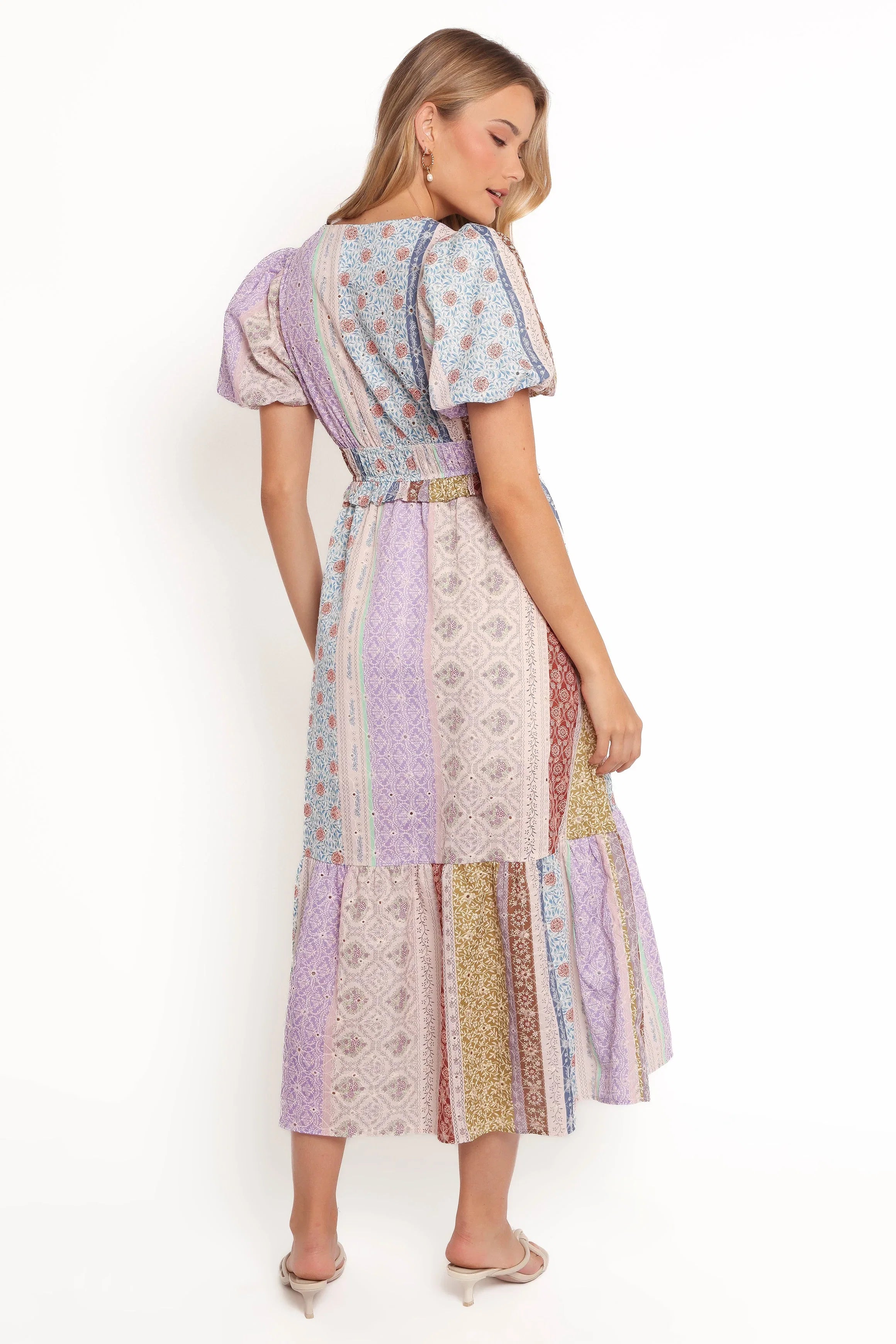 Verona Patchwork Midi Dress Botanic Multi