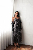 Ciao Ruffles Maxi Dress Black Leopard