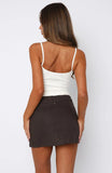 The Right One Mid Rise Mini Skort Espresso