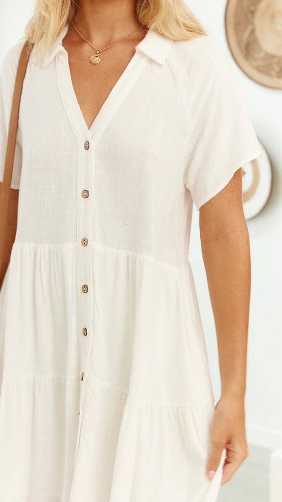 Kimberly Midi Dress White