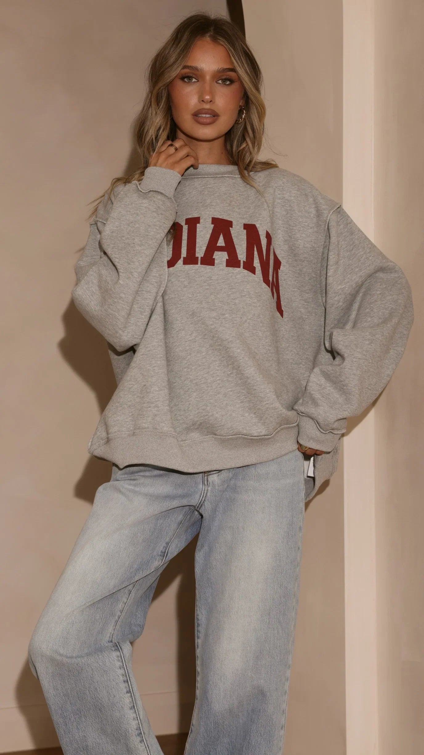 Indiana Crewneck Sweater Grey