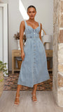 Abrianna Midi Dress Light Denim