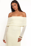 Wilma Off Shoulder Dress Butter Yellow