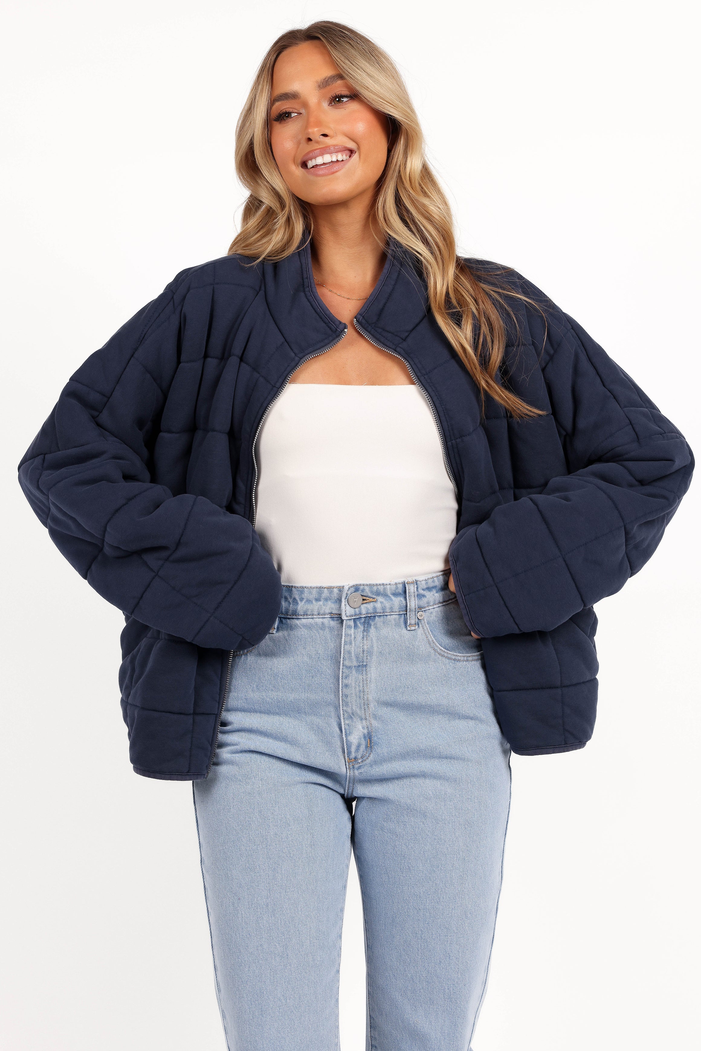 Alegra Quilted Jacket Navy