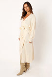 Nova Wrap Knit Midi Dress Taupe