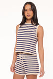 Ilona Knit Set Cream Navy Stripe