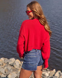 Elouise Cropped Flag Crewneck Sweater