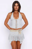 Dancing In Circles Mini Skirt Halo Mist