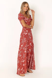 Franklin Maxi Dress Rust Floral