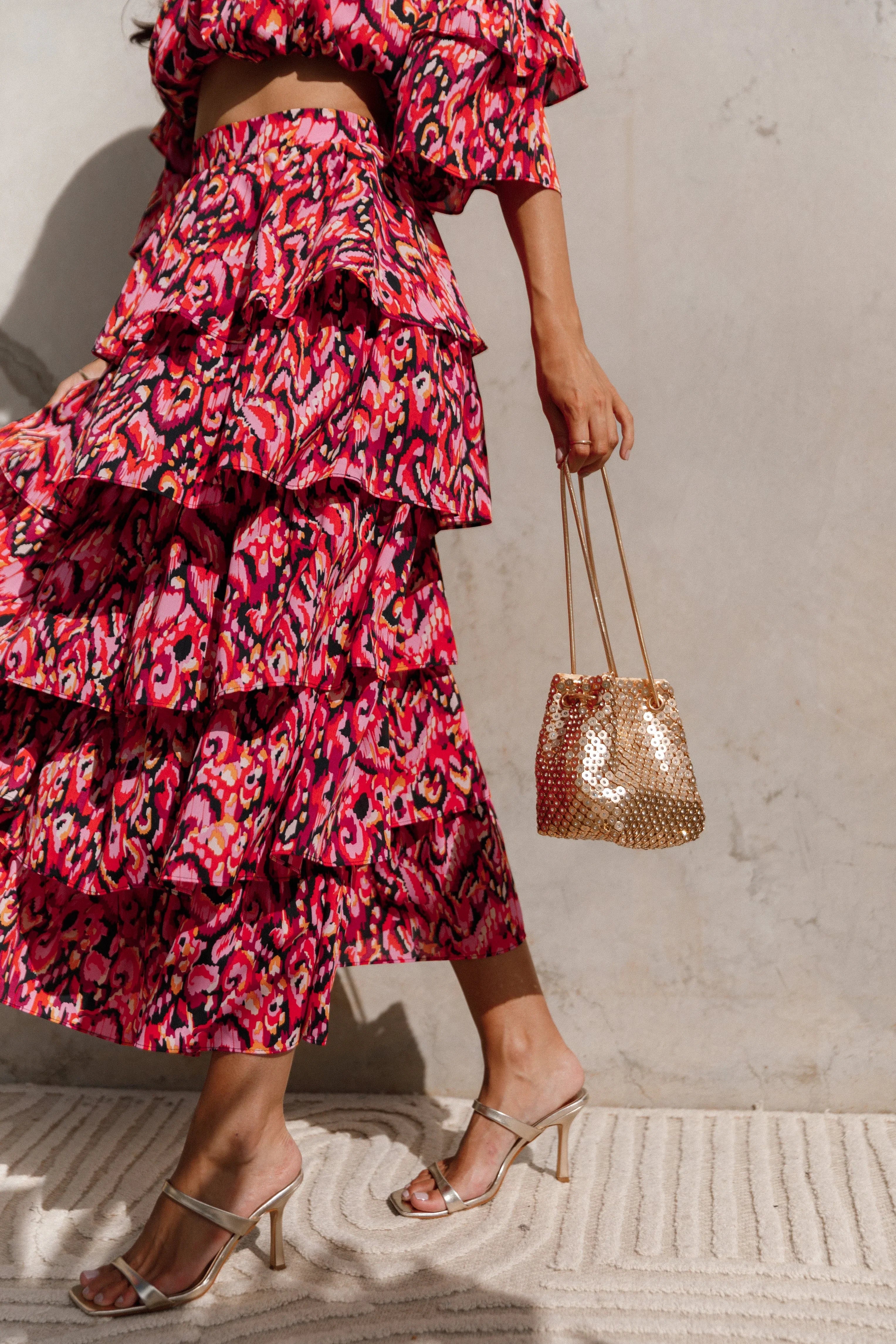 Valentina Embellished Bag Gold
