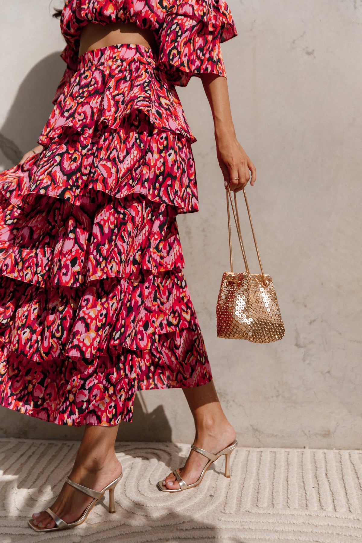 Valentina Embellished Bag Gold