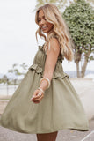 Orion Frill Strap Mini Dress Olive