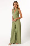 Kourtney Halterneck Jumpsuit Olive
