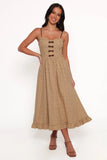 Robbins Midi Dress Beige Brown