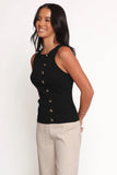 Lysa Knit Vest Top Black