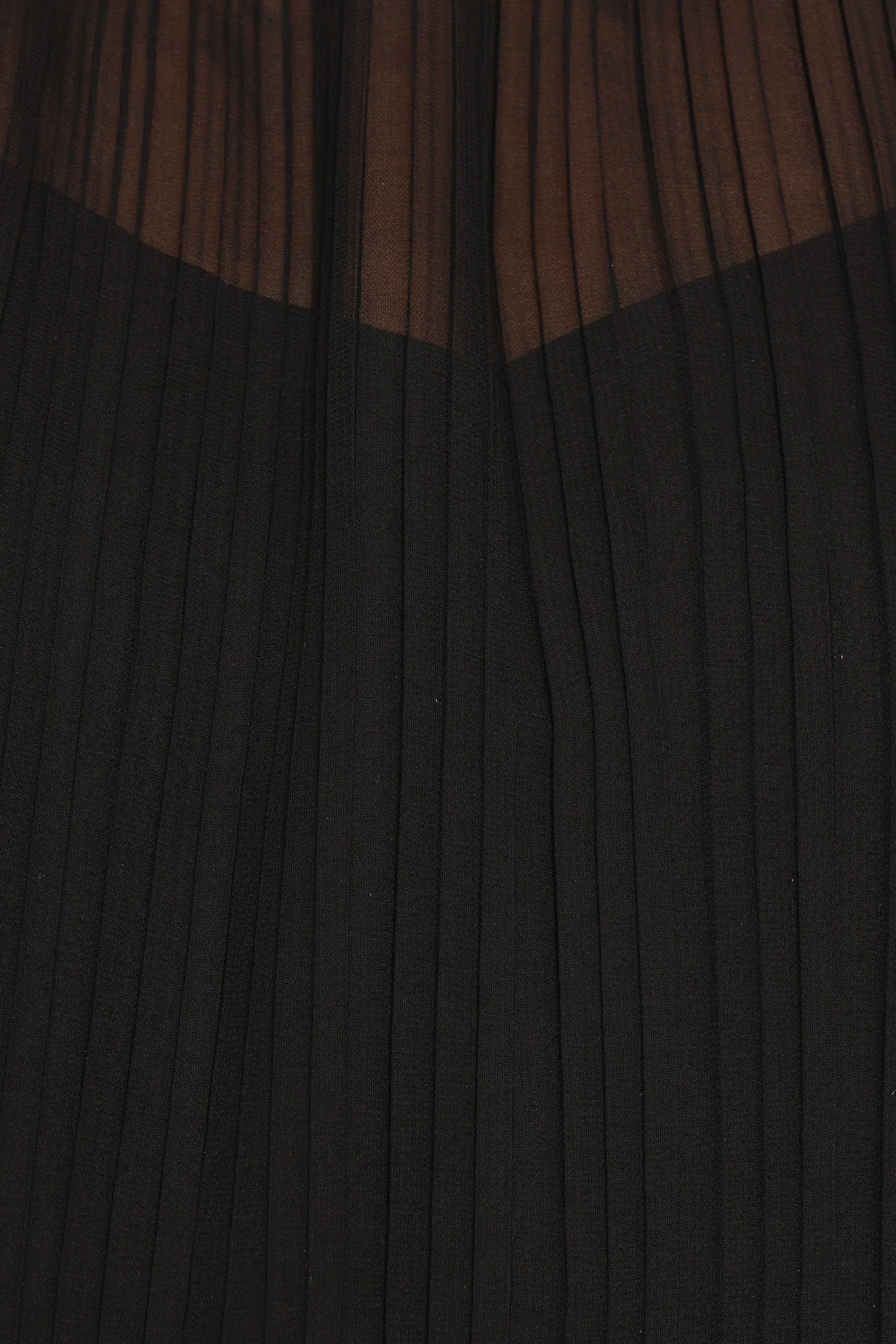 Topia Pleated Flutter Sleeve Top Black