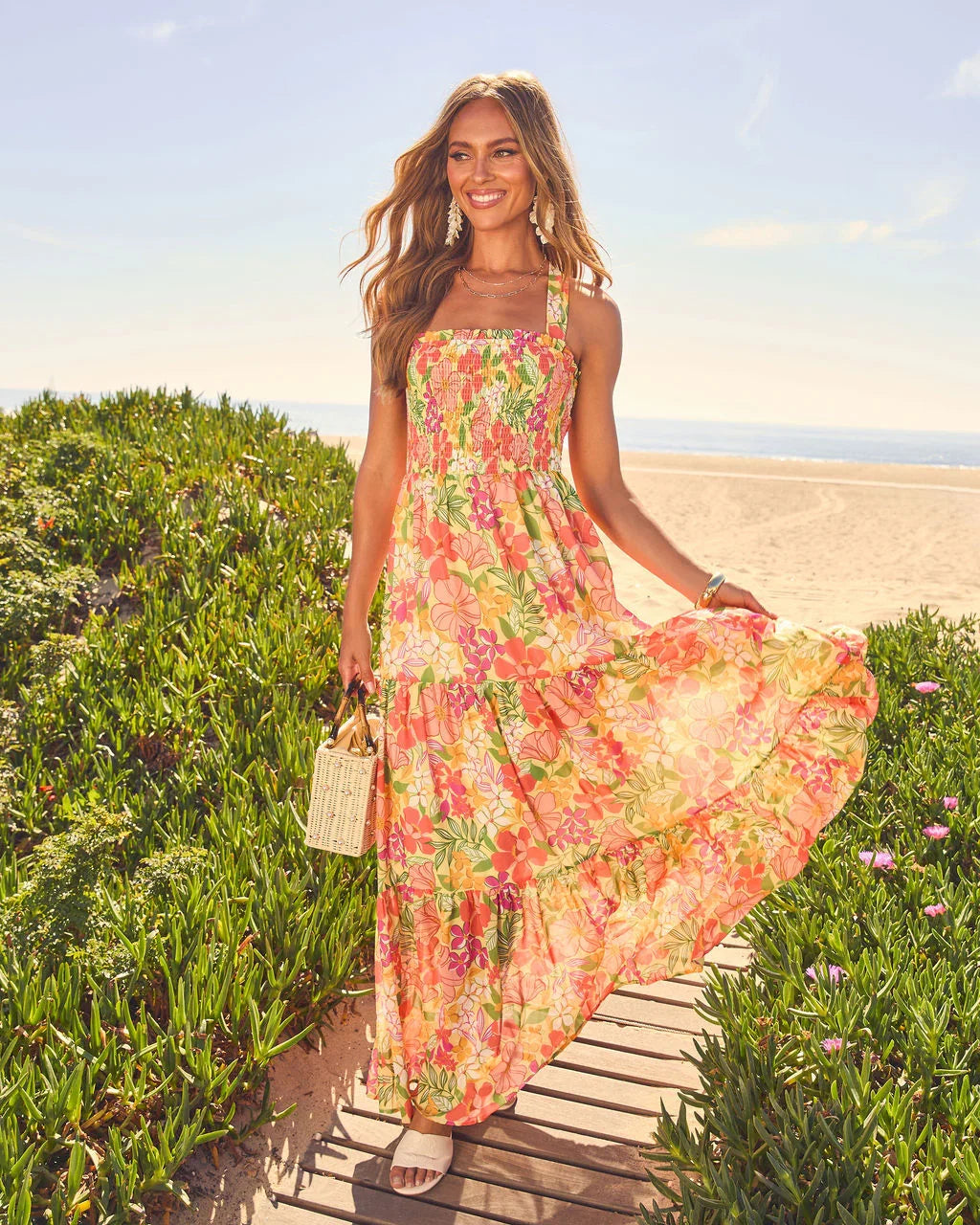 Emelia Floral Print Maxi Dress