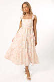 Andi Midi Dress Pink White Floral