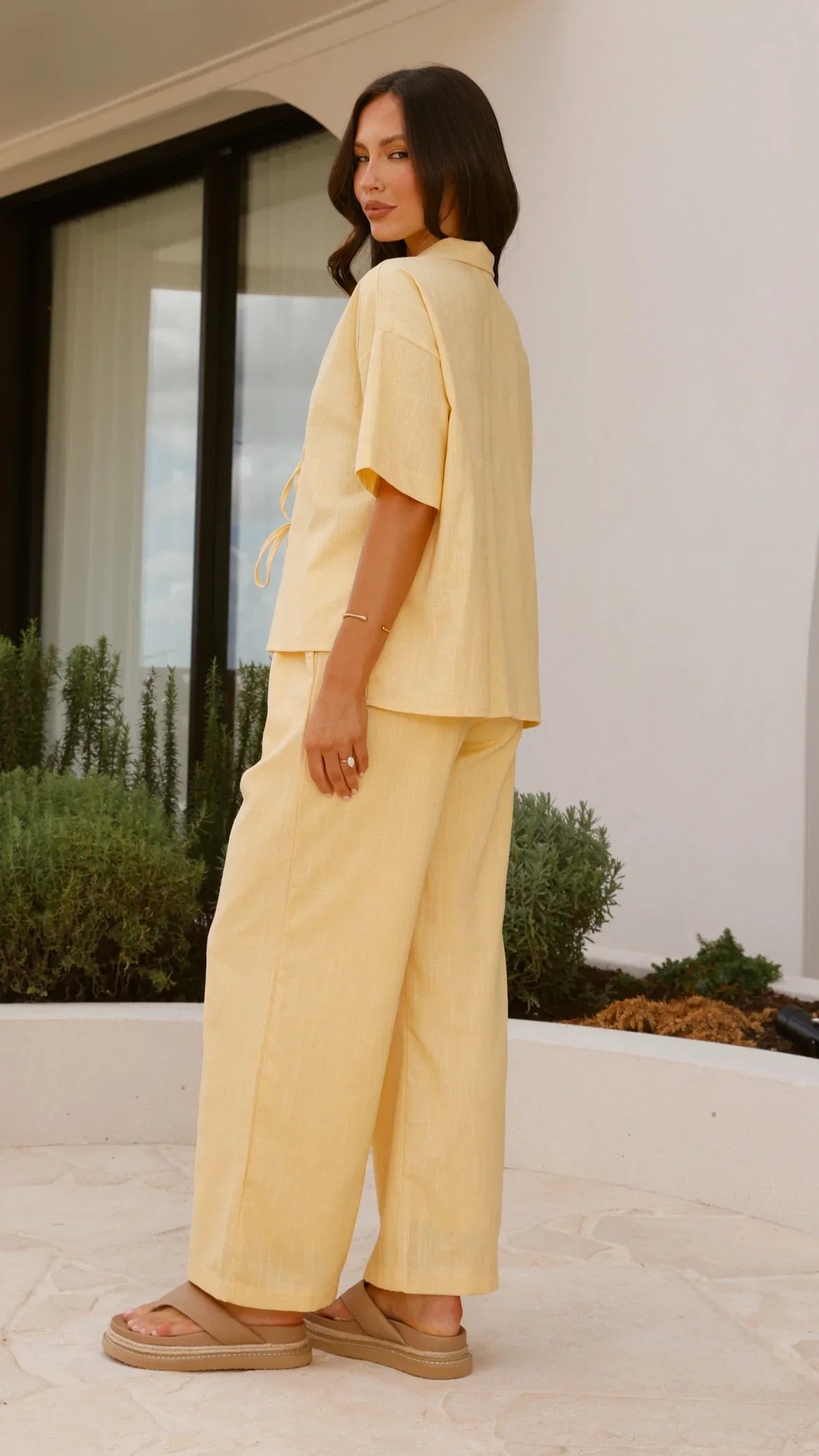 Lexi Linen Pants Baby Yellow
