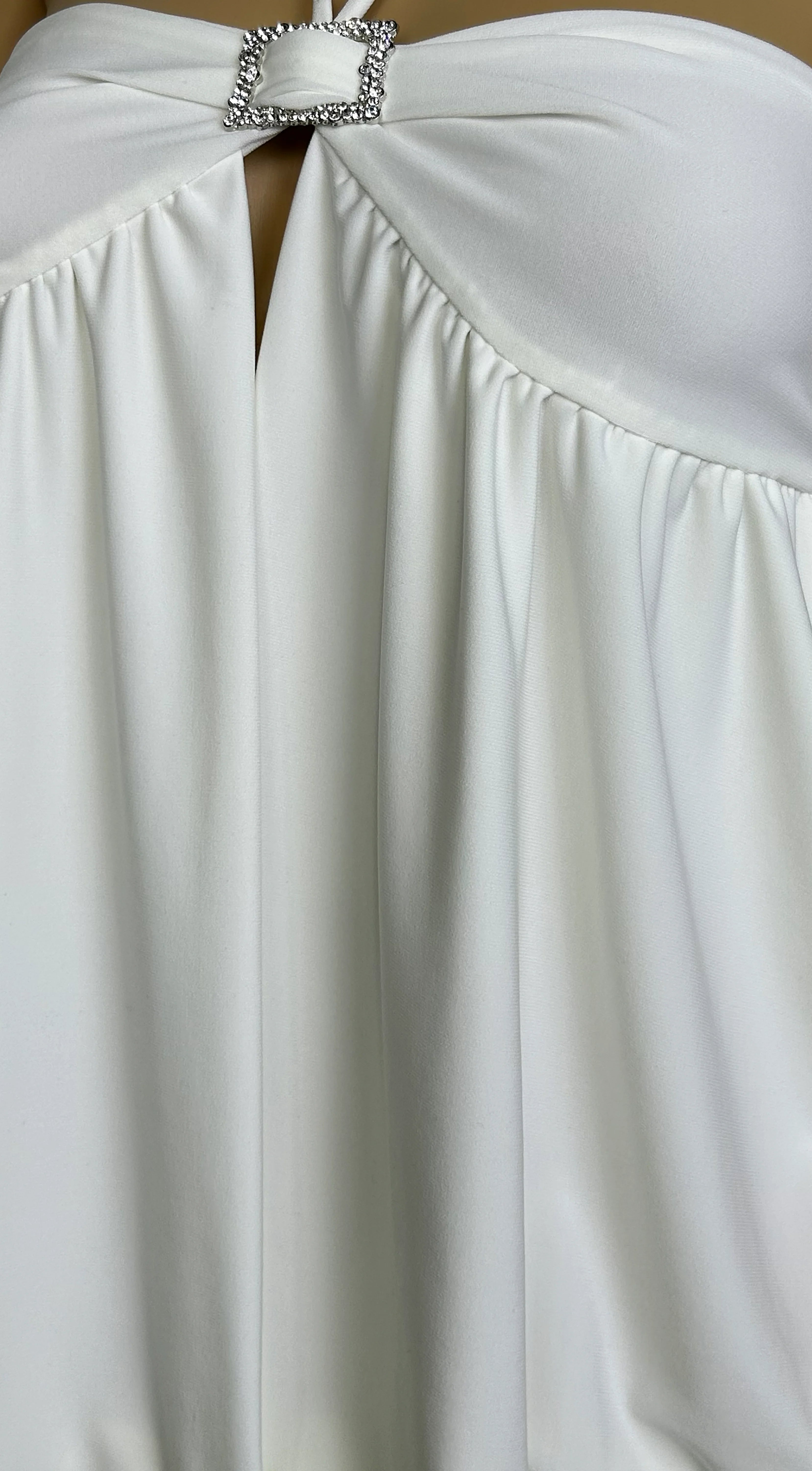 Lumière Halter Mini Dress Off White