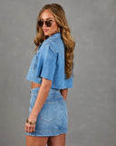 Arianne Cropped Button Down Top