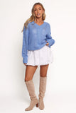 Janie Knit Sweater Blue