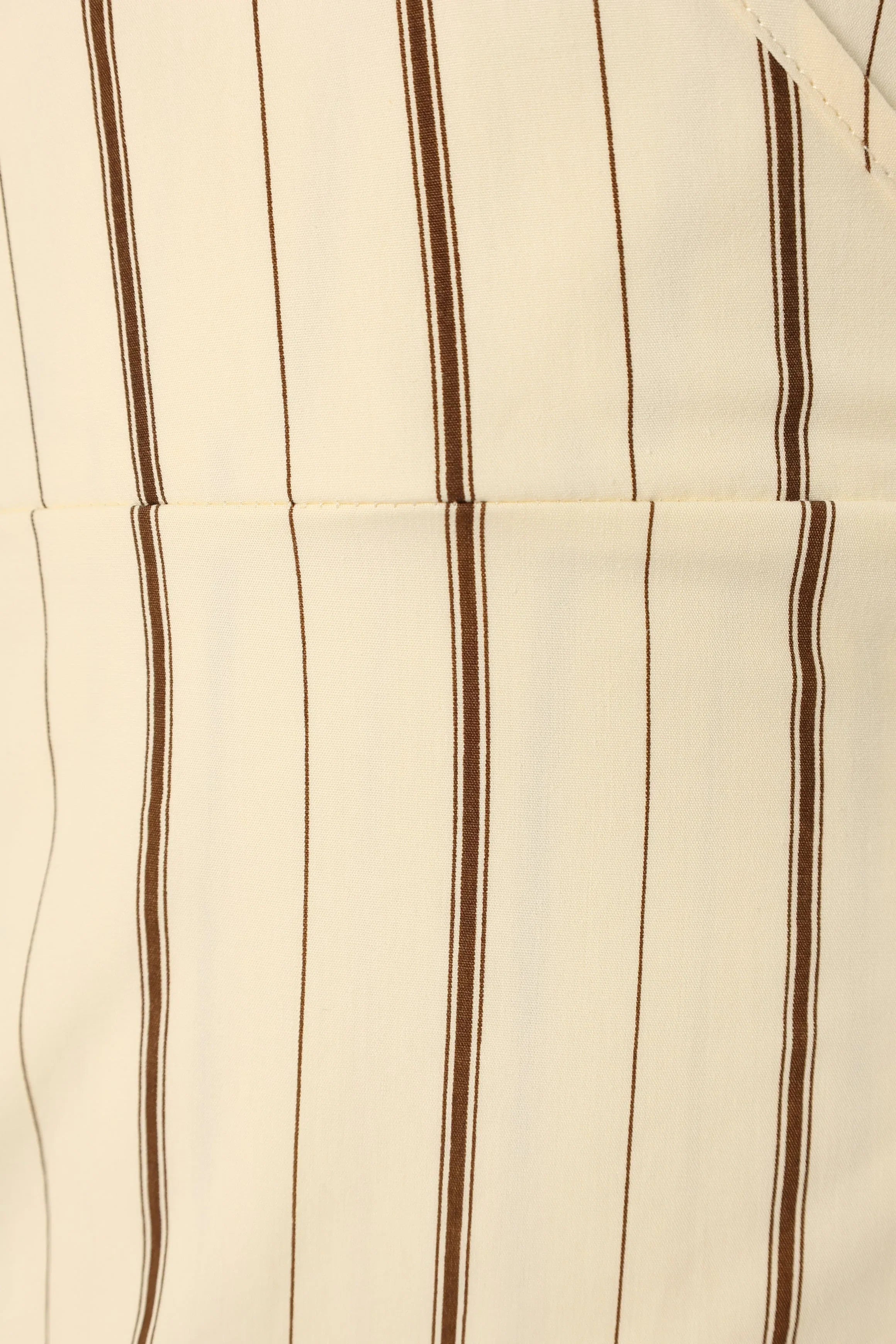 Abigail Wrap Midi Dress Beige Stripe